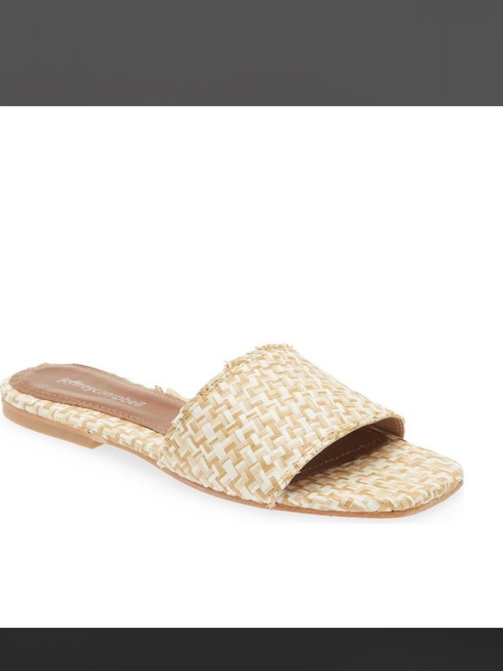 Jeffrey Campbell cream woven slip on sandal shoes cute size 6